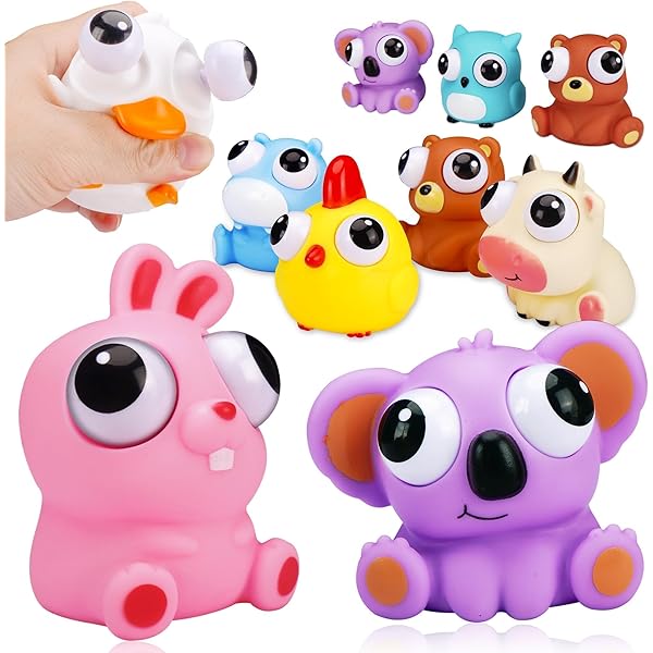 Amazon.com: 8 Pcs Raised Eyes Doll Anti Stress Ball Vent